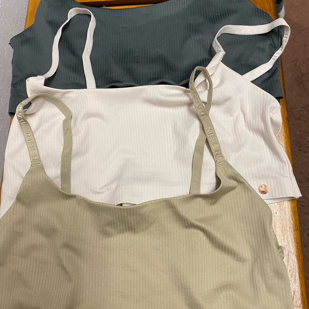 Danskin Sports Bras - Green, White, Tan